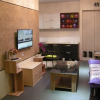 胡桃木简约型电视柜